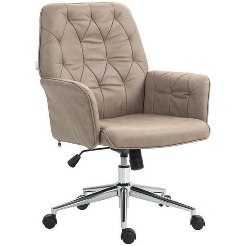 Vinsetto Tufted Modern Computer Chair with Armrests – Khaki