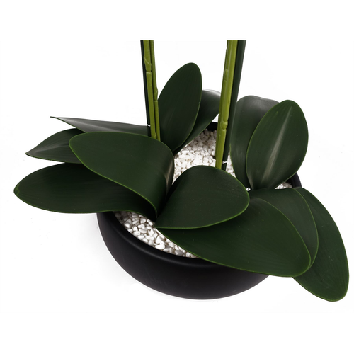 60cm Orchid Artificial White Black Ceramic Planter