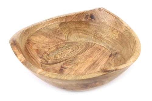 Triangular Shaped Wooden Bowl