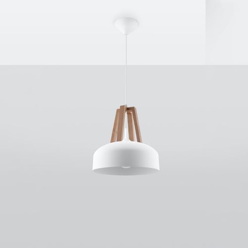 Casco Modern Pendant Lamp – Steel & Wood