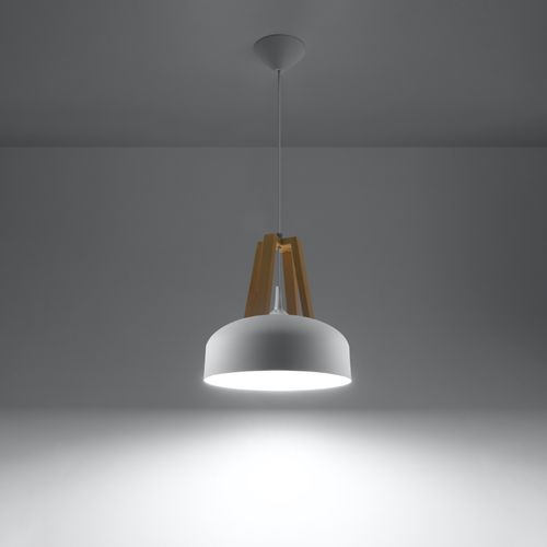 Casco Modern Pendant Lamp – Steel & Wood