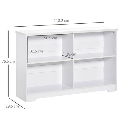 Minimalist 4-Cube Storage Bookcase with Shelves