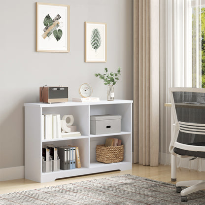 Minimalist 4-Cube Storage Bookcase with Shelves