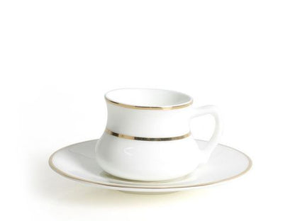 Alala Gold Accent Coffee Cup & Saucer Set