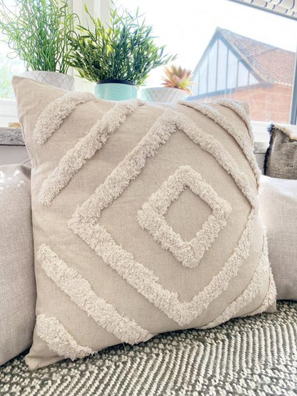 Textured Tufted Square Cushion