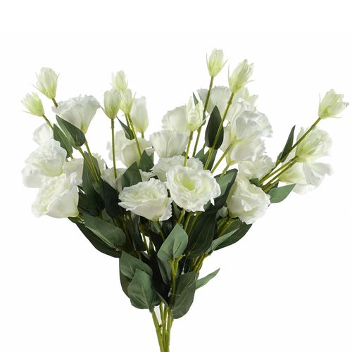 Set of 6 Artificial White Wild Rose Stems (80cm) – 36 Bloom Bouquet