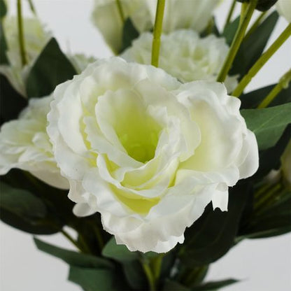 Set of 6 Artificial White Wild Rose Stems (80cm) – 36 Bloom Bouquet