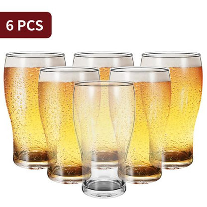 Vinsani Tulip Shaped Beer Glass Set – 6 Pieces