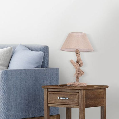 Coastal Twist Table Lamp with Nautical Rope Design