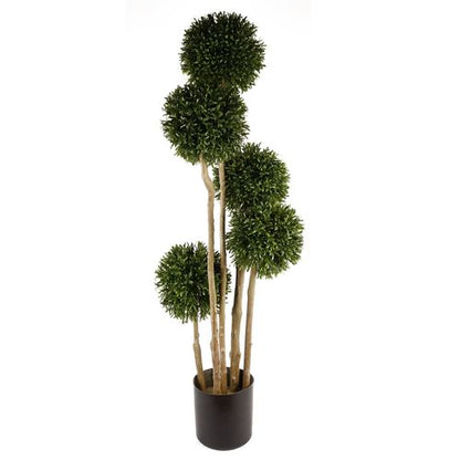 120cm UV-Resistant Topiary Ball with 480 Leaves and Natural Trunk