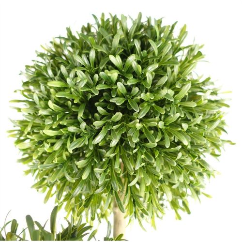 120cm UV-Resistant Topiary Ball with 480 Leaves and Natural Trunk