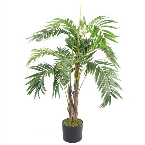 120cm Realistic Artificial Palm Tree in a Stylish Copper Metal Planter