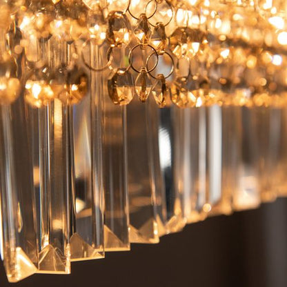 Modern Silver Raindrop Crystal Chandelier