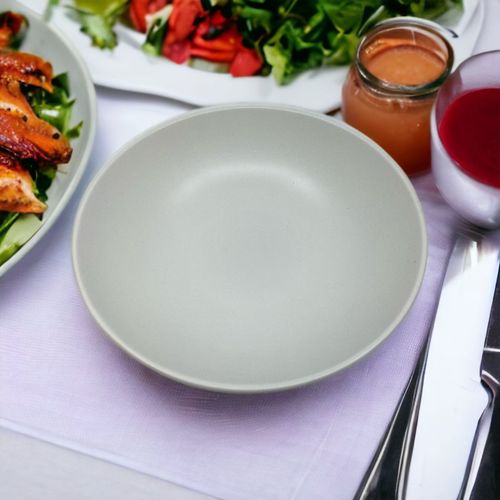 Alfa White Ceramic Pasta Bowl – 22cm, Classic Elegance