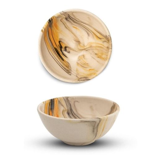 Golden Mocha Handmade Ceramic Bowl – 8cm