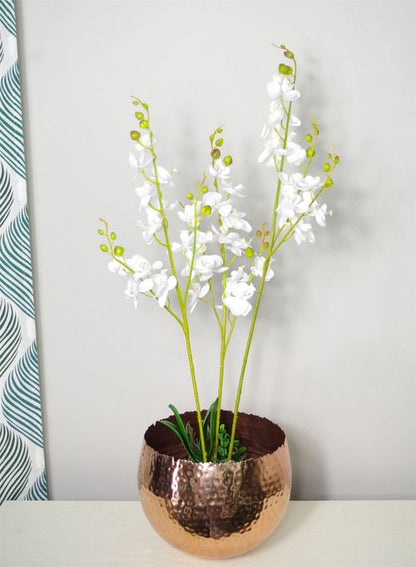 60cm Artificial Luxury Orchid - Triple Stem - White Realistic Plant