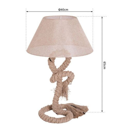 Coastal Twist Table Lamp with Nautical Rope Design