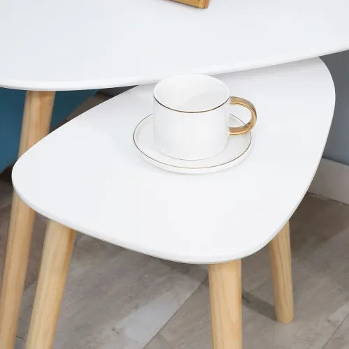 Nesting Side Tables with Solid Wood Legs