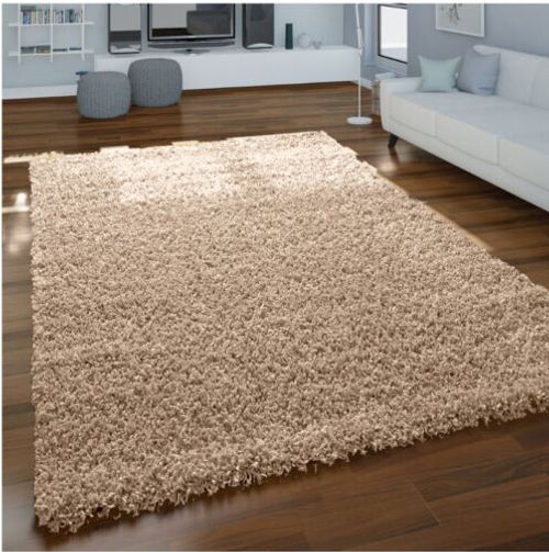 Plush Light Beige Shaggy Rug