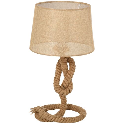 Rustic Glow Hemp Rope Table Lamp