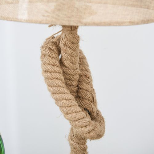 Rustic Glow Hemp Rope Table Lamp