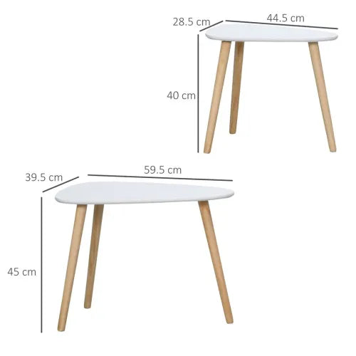 Nesting Side Tables with Solid Wood Legs