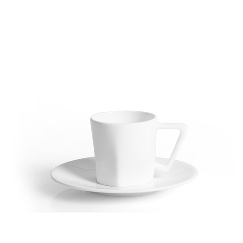 Mislina Ceramic Espresso Cup & Saucer Set – 90cc – White