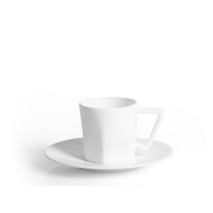 Mislina Ceramic Espresso Cup & Saucer Set – 90cc – White