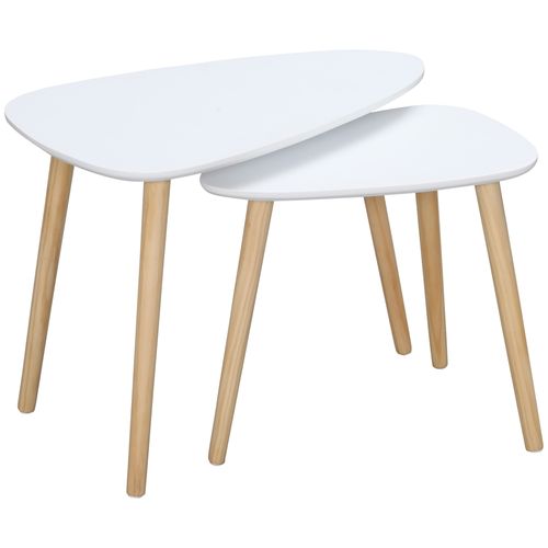 Nesting Side Tables with Solid Wood Legs