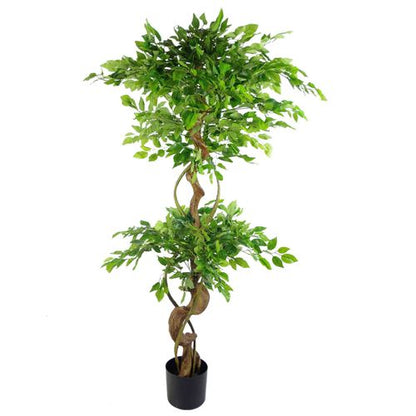 150cm Twisted Trunk Artificial Japanese Ficus Tree – Fruticosa Style