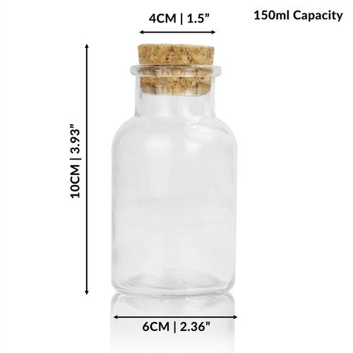 150ml Spice Jars with Cork Lid - Set of 12 | M&W