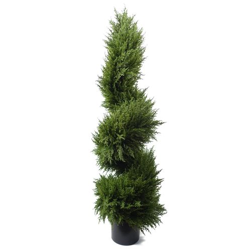 120cm Elegant Spiral Cypress Topiary Tree – Premium Artificial Design