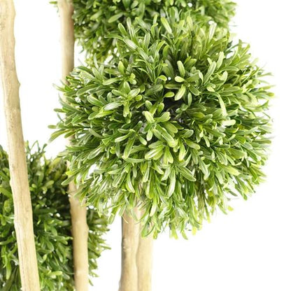 120cm UV-Resistant Topiary Ball with 480 Leaves and Natural Trunk