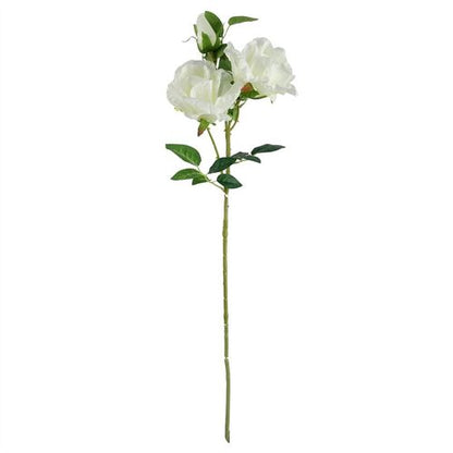 Set of 6 Elegant 80cm Artificial White Rose Stems – 18 Bloom Arrangement