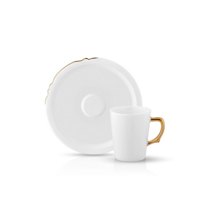 Istanbul Elegance Gold Coffee Cup & Saucer - 90cc