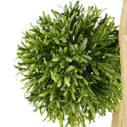 120cm UV-Resistant Topiary Ball with 480 Leaves and Natural Trunk