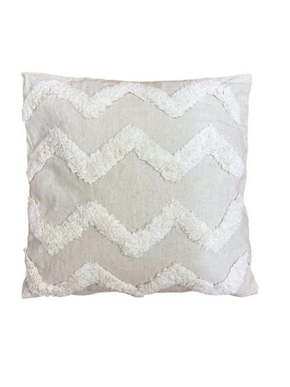 Chevron Textured Tufted Cushion