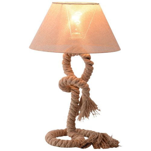 Coastal Twist Table Lamp with Nautical Rope Design