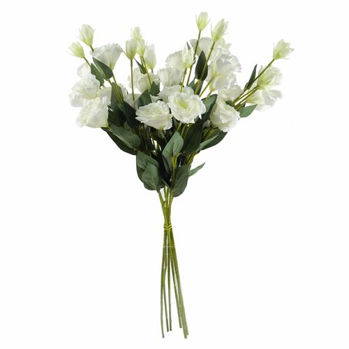 Set of 6 Artificial White Wild Rose Stems (80cm) – 36 Bloom Bouquet