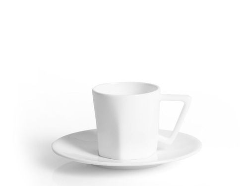 Mislina Ceramic Espresso Cup & Saucer Set – 90cc – White