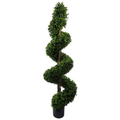 150cm UV-Resistant Spiral Buxus Topiary Tree for Outdoors