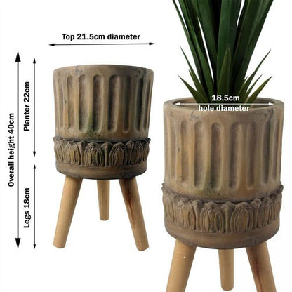 40cm x 21.5cm Zandi Roman Composite Large Planter