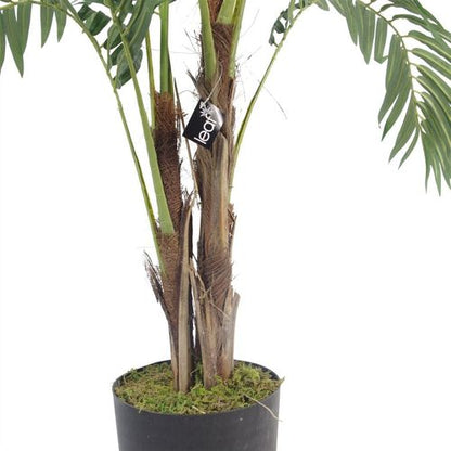 120cm Realistic Artificial Palm Tree in a Stylish Copper Metal Planter