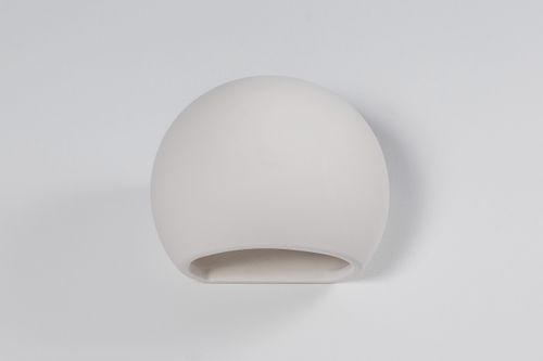 Paintable Ceramic Globe Wall Lamp