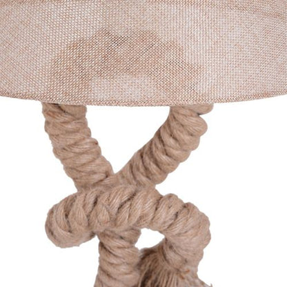 Coastal Twist Table Lamp with Nautical Rope Design