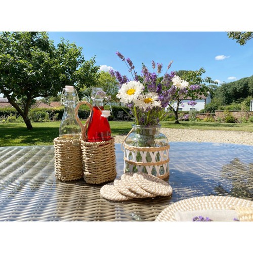 Set of Four Striped Woven Coasters