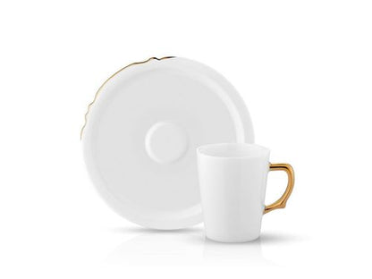 Istanbul Elegance Gold Coffee Cup & Saucer - 90cc