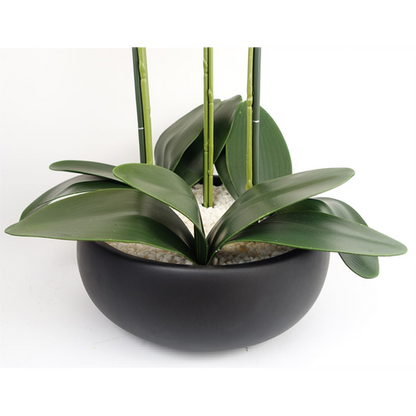 60cm Orchid Artificial White Black Ceramic Planter